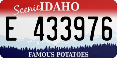 ID license plate E433976