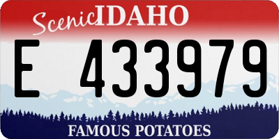 ID license plate E433979