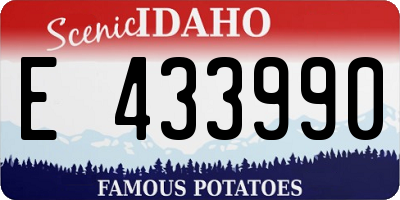 ID license plate E433990