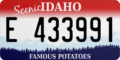 ID license plate E433991