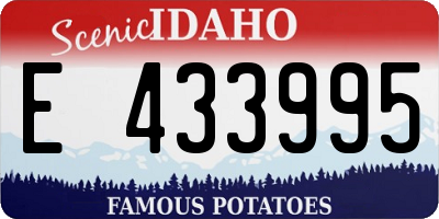 ID license plate E433995