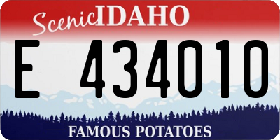 ID license plate E434010