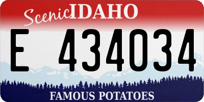 ID license plate E434034