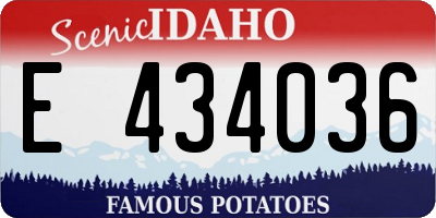 ID license plate E434036