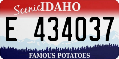 ID license plate E434037