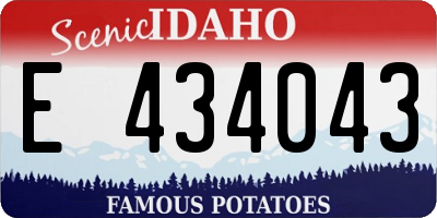 ID license plate E434043