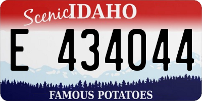 ID license plate E434044