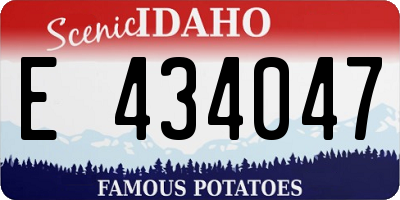 ID license plate E434047