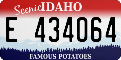 ID license plate E434064