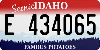 ID license plate E434065