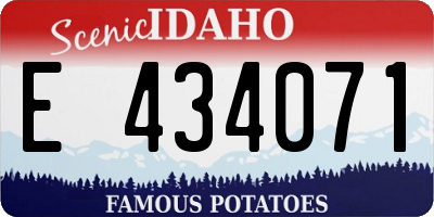 ID license plate E434071