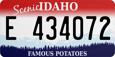 ID license plate E434072