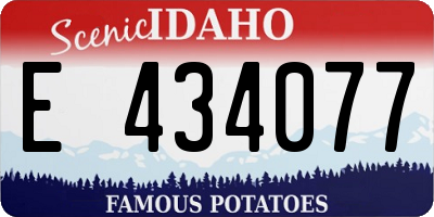 ID license plate E434077