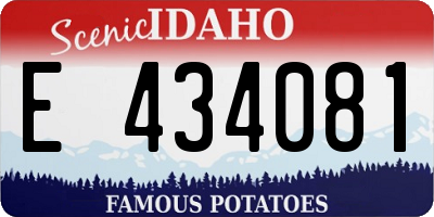 ID license plate E434081