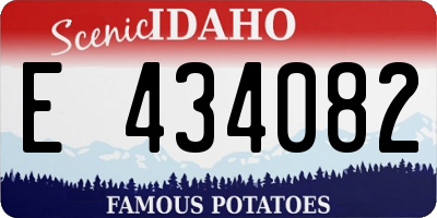 ID license plate E434082