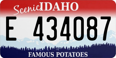 ID license plate E434087