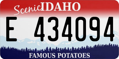 ID license plate E434094