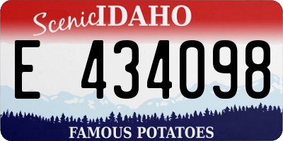 ID license plate E434098