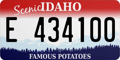 ID license plate E434100