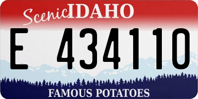 ID license plate E434110