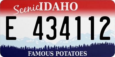 ID license plate E434112