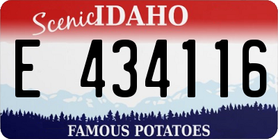 ID license plate E434116