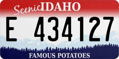 ID license plate E434127