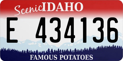 ID license plate E434136