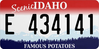 ID license plate E434141