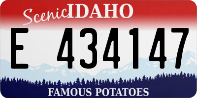 ID license plate E434147