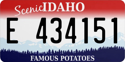 ID license plate E434151