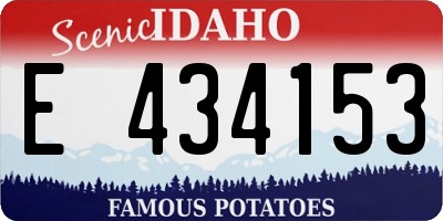 ID license plate E434153