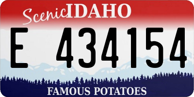 ID license plate E434154