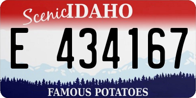 ID license plate E434167