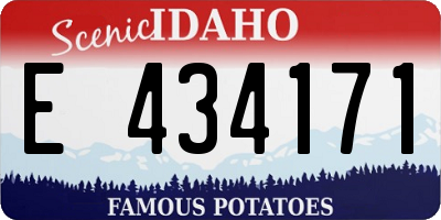 ID license plate E434171