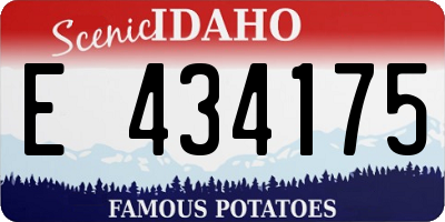 ID license plate E434175