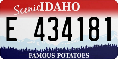 ID license plate E434181