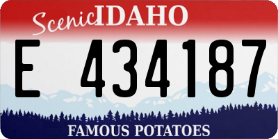 ID license plate E434187