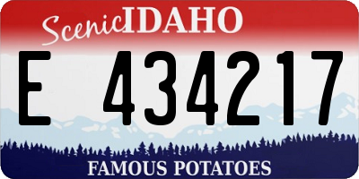 ID license plate E434217