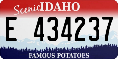 ID license plate E434237