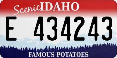 ID license plate E434243