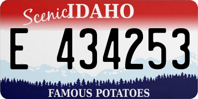 ID license plate E434253