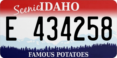 ID license plate E434258