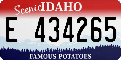 ID license plate E434265