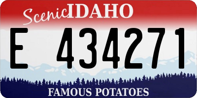 ID license plate E434271