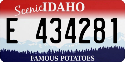 ID license plate E434281