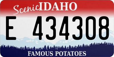 ID license plate E434308