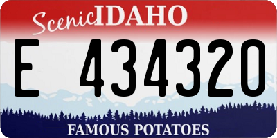 ID license plate E434320