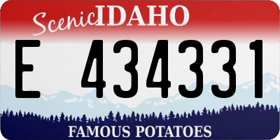 ID license plate E434331