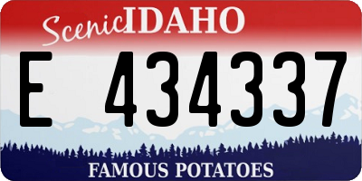 ID license plate E434337